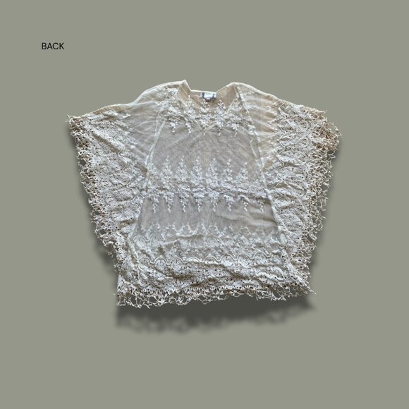 Lacy Crochet Poncho - Picture 4 of 4